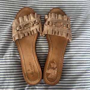 Kate Spade rose gold chain sandals size 9